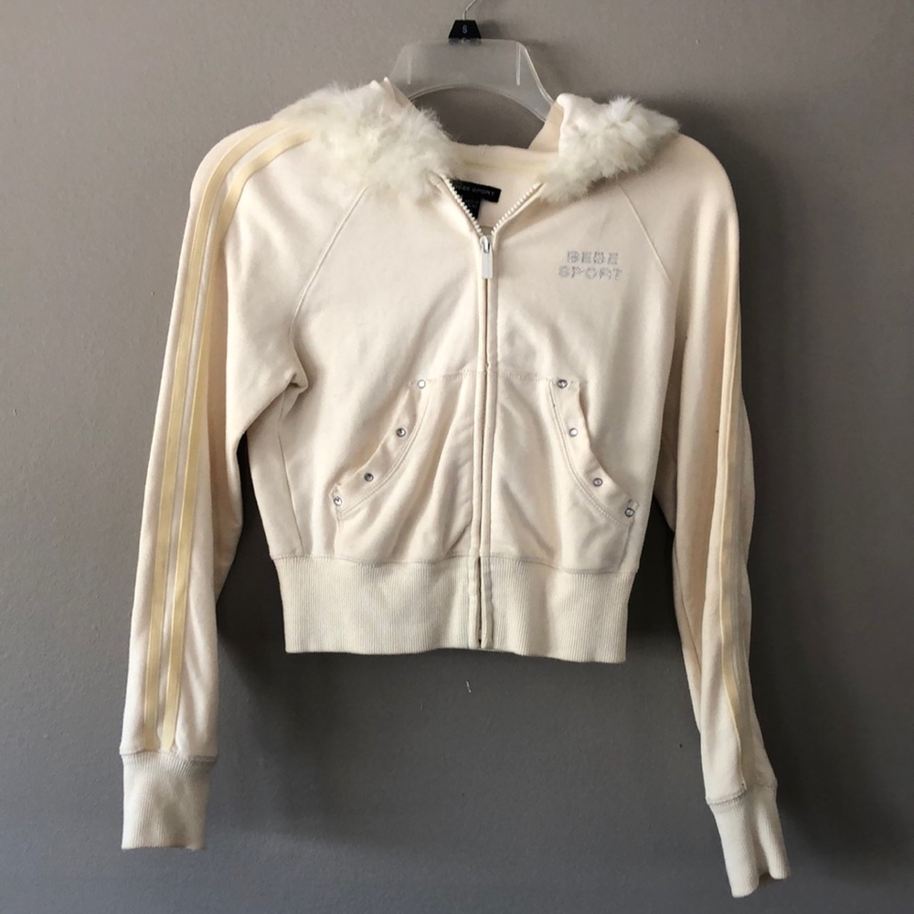 Cream Bebe Sport Zip Up